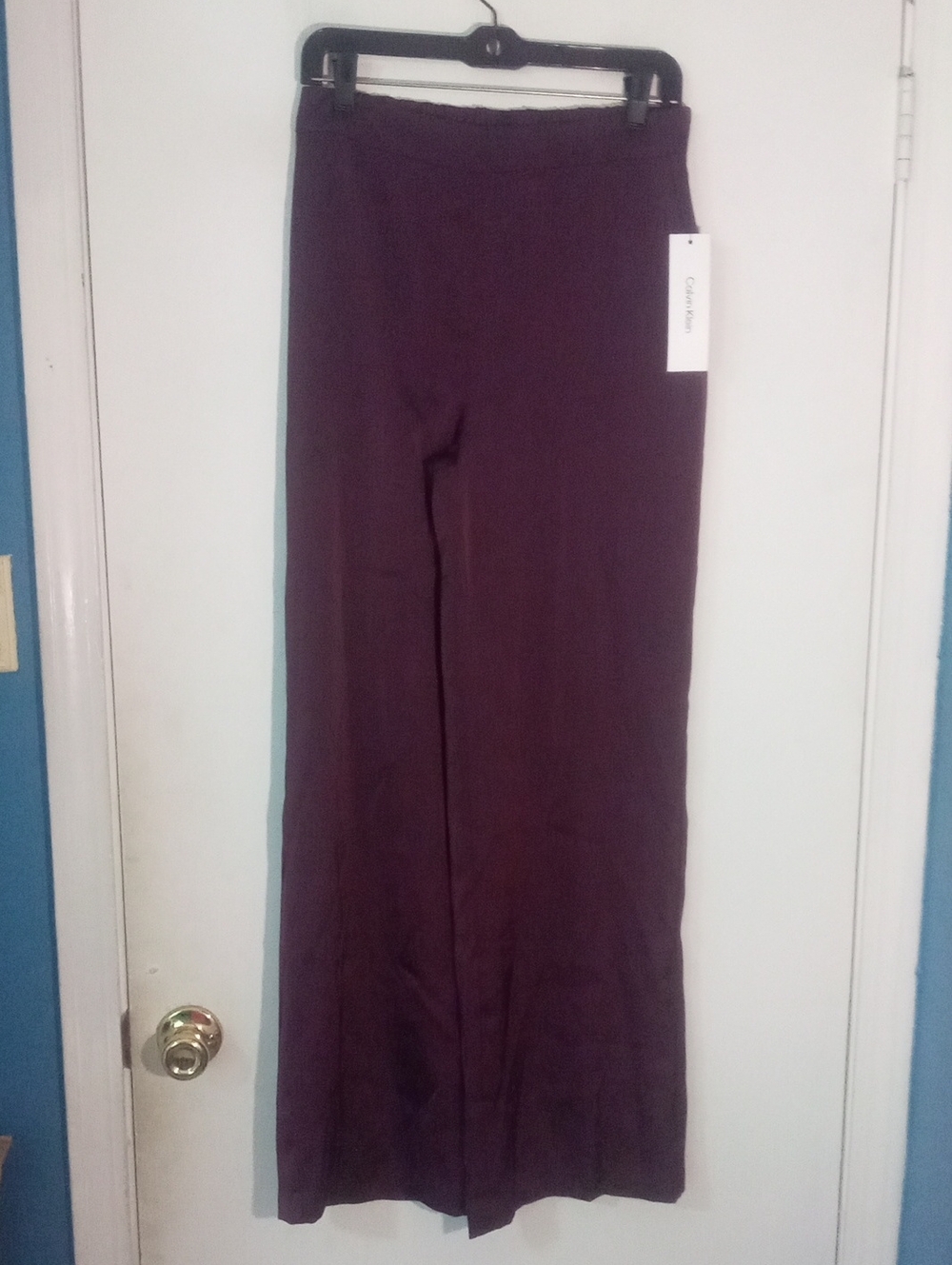Calvin Klein Plum Wide-Leg Pants Small NWT